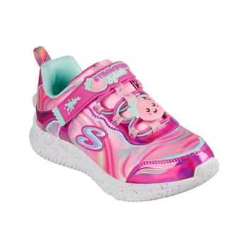 SKECHERS | Little Girls’ Jumpsters - Sweet Kickz Scented Stay-Put Closure Casual Sneakers from Finish Line商品图片,8.1折