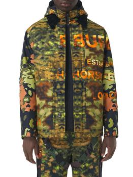 巴宝莉羽绒服评价, Burberry | Malvern Camouflage Logo Print Jacket商品图片 3.9折