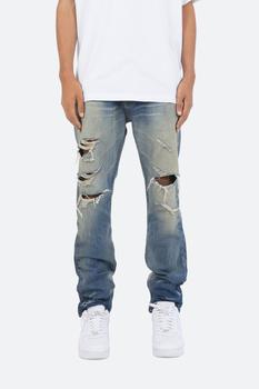 mnml排扣裤是什么牌子, MNML | D218 Straight Denim - Blue商品图片 8.2折