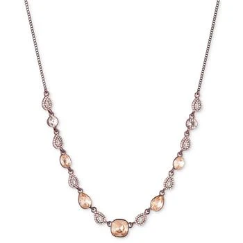 Givenchy | Brown Gold-Tone Silk Cushion-Cut Frontal Necklace, 16" + 3" extender 4.9折, 独家减免邮费