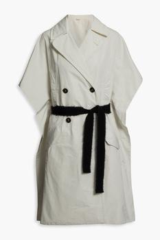商品Brunello Cucinelli | Double-breasted belted shell coat,商家THE OUTNET US,价格¥6149图片