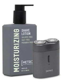 MetroMan | 2-Piece Shave Lotion & Pilot Waterproof USB Electric Shaver Travel Set,商家Saks OFF 5TH,价格¥525