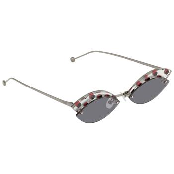 推荐Fendi Grey Blue Cat Eye Ladies Sunglasses FF 0370/S 0KB7 58商品