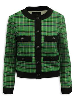 maje外套, Maje | Maje Vivert Plaid Jacket In Green Polyester商品图片 
