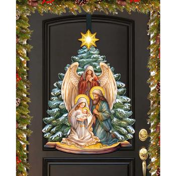 商品Designocracy | Holy Family Nativity Christmas Wooden Door Decor Wall Decor G. DeBrekht,商家Macy's,价格¥1130图片