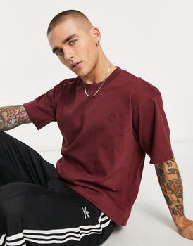 Adidas | adidas Originals trefoil essentials t-shirt in dark red商品图片,额外9.5折, 额外九五折