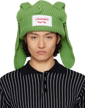 Charles Jeffrey Loverboy | Green Chunky Rabbit Beanie,商家SSENSE HK,价格¥537