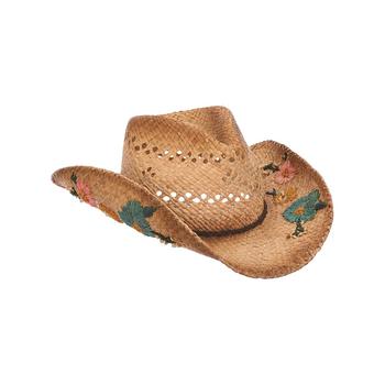 SCALA, SCALA | Women's Woven Floral Raffia Outback Cowgirl Hat商品图片 