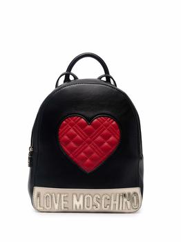 Love Leather, Love Moschino | Love Moschino Women's Black Faux Leather Backpack商品图片 