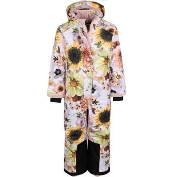 推荐Sunflowers functional hooded light blue and light pink snowsuit商品