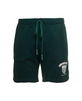 autry衣服, Autry | Man's Green Cotton Bermuda Shorts With Logo Print商品图片 5.6折