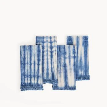KORISSA | Tie Dye Cotton Napkin Indigo Blue Set Of 4,商家Verishop,价格¥242