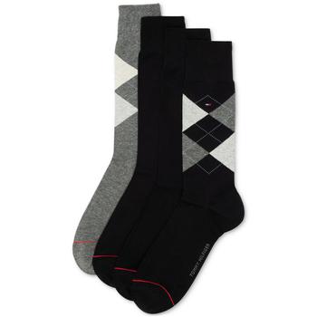 商品Tommy Hilfiger Mens 4 Pack Argyle Dress Socks图片