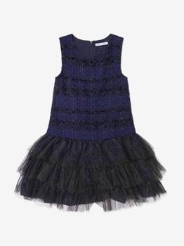 Mama Luma | Mama Luma Navy Girls Boucle Tulle Skirt Dress商品图片,额外8折, 额外八折