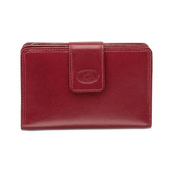 Mancini Leather Goods | Equestrian-2 Collection RFID Secure Medium Clutch Wallet 