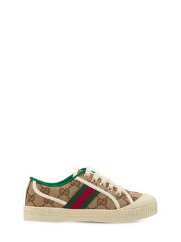 Gucci | Gg Tennis 1977 Cotton Lace-up Sneakers商品图片,