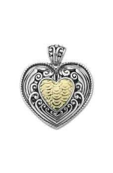 SAMUEL B. | 18K Yellow Gold & Sterling Silver Heart Pendant,商家Nordstrom Rack,价格¥675