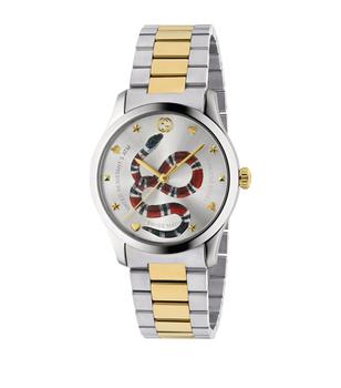 推荐Steel and Yellow Gold G-Timeless Snake Watch 38mm商品