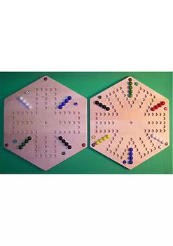 推荐THE PUZZLE-MAN TOYS W-1976 Wooden Marble Game Board - (2 Games In 1) - 20 in. Hexagon - Aggravation 6-Player 6-Hole & 4-Player 6-Hole - Hard Maple商品