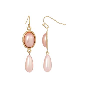 商品2028 | Pink Imitation Pearl Drop Earrings,商家Macy's,价格¥238图片