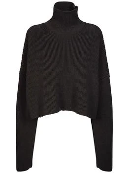 Balenciaga | Cropped Cotton Knit Turtleneck 