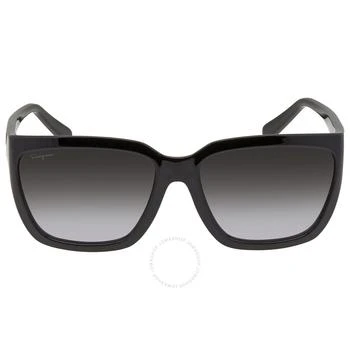Salvatore Ferragamo Grey Rectangular Ladies Sunglasses SF1018S 001 59