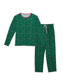 商品Little Kid's & Kid's 2-Piece Jungle Bells Pajama Set图片