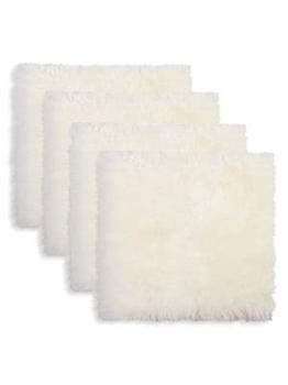 商品Natural | 4-Pack Shearling Chair Seat Cushions,商家Saks OFF 5TH,价格¥1360图片