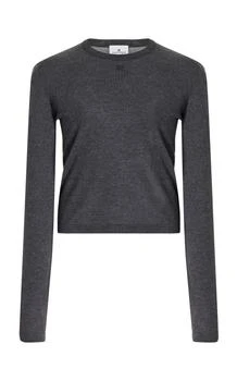 推荐Courrèges - Wool-Cotton Sweater - Grey - S - Moda Operandi商品