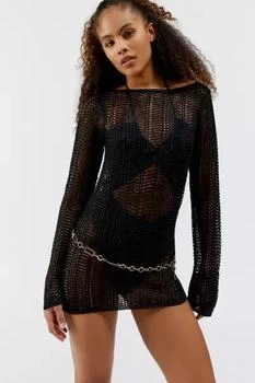 Urban Outfitters | UO Lydia Semi-Sheer Crochet Mini Dress 5折×额外9.3折, 额外九三折