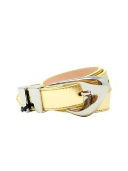 推荐By Far Gold Leather Moore Metallic Belt商品