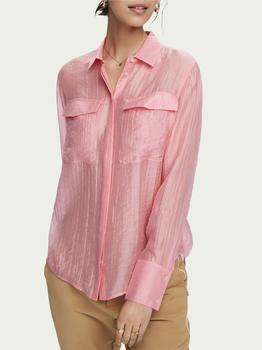 商品Scotch & Soda Sheer Pink Shirt图片