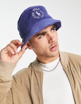 推荐Polo Ralph Lauren x ASOS exclusive collab bucket hat with circle logo in navy商品