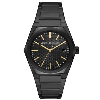 Armani Exchange | Men's Black-Tone Stainless Steel Bracelet Watch 44mm商品图片,