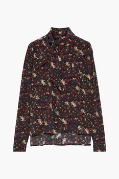女士Isabel Marant, Isabel Marant | Higi tie-neck printed silk crepe de chine blouse商品图片 3折