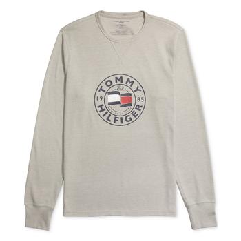 商品Tommy Hilfiger | Men's Thermal Waffle-Knit Logo Graphic Long-Sleeve Pajama T-Shirt,商家Macy's,价格¥165图片