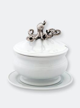 商品Octopus Stoneware Covered Bowl图片