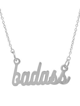推荐Adornia Cursive Badass Necklace silver商品