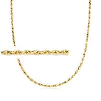 Ross-Simons 18kt Gold Over Sterling 3mm Rope-Chain Necklace