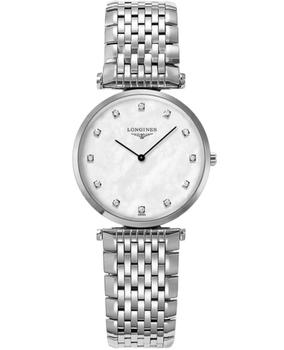 product Longines La Grande Classique Quartz Mother of Pearl Diamond Dial Stainless Steel Women's Watch L4.512.4.87.6 image