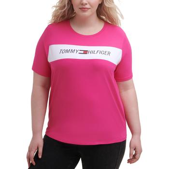 Tommy Hilfiger | Tommy Hilfiger Sport Womens Plus Fitness Running T-Shirt商品图片,2.6折起, 独家减免邮费