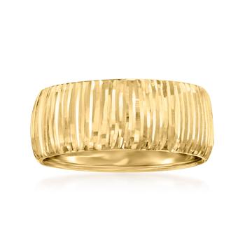 商品Canaria Italian 10kt Yellow Gold Diamond-Cut Ring,商家Premium Outlets,价格¥1314图片