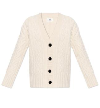 AMI | AMI Cable Knit Buttoned Cardigan商品图片,9.1折