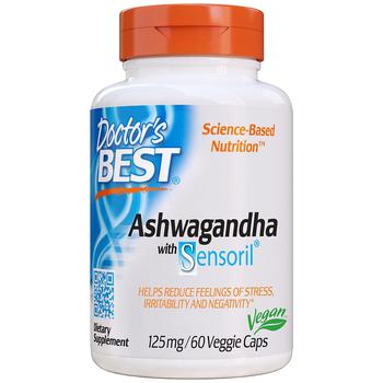 Doctor's Best | Ashwagandha with Sensoril 125 mg Veggie Capsules商品图片,独家减免邮费