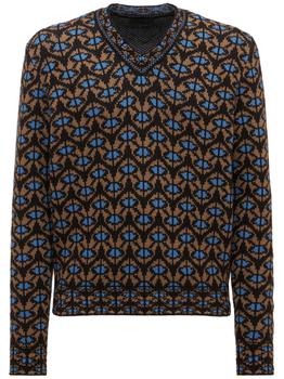 Prada | Jacquard Wool & Cashmere Knit Sweater商品图片,