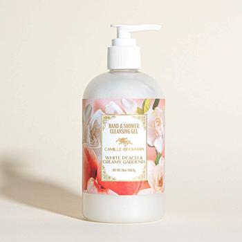 商品Hand and Shower Cleansing Gel 13oz White Peach & Creamy Gardenia图片