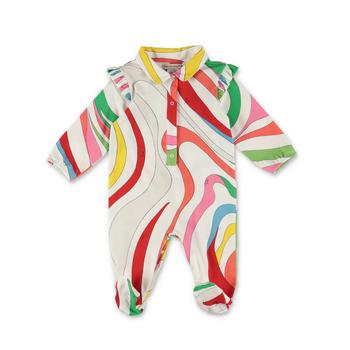 商品Emilio Pucci Junior Artist Stripe-Pattern Ruffled Babygrow Set图片