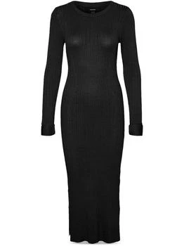 VERO MODA | Womens Ribbed Knit Long Sheath Dress 5.8折