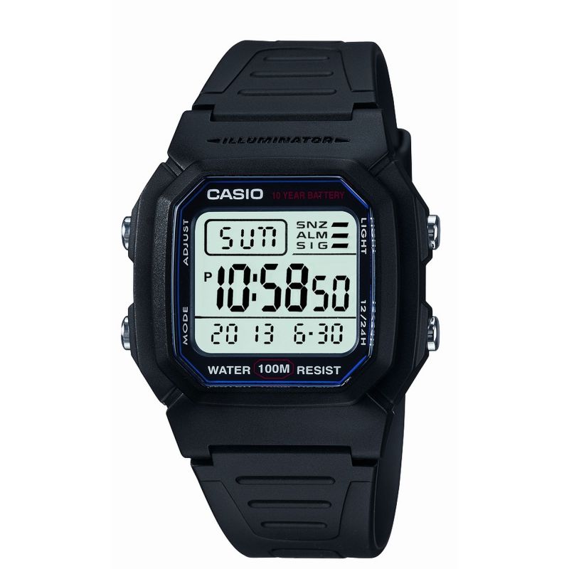 推荐Mens Casio Sports Gear Alarm Chronograph Watch W-800H-1AVES 卡西欧手表商品