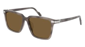 卡地亚眼镜图片, Cartier | Brown Square Mens Sunglasses CT0220SA 003 56商品图片 5.3折